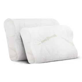 Set of 2 Bamboo Pillows with Memory Foam