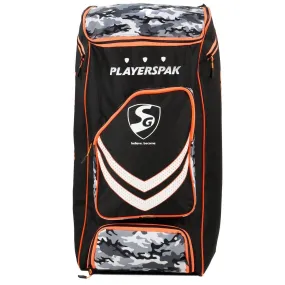 SG PRO PLAYERSPAK Cricket Kitbag, Large -Black/Orange