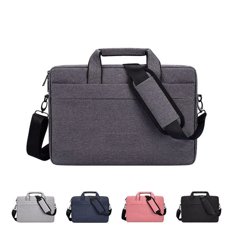 Shockproof Business Laptop Shoulder Bag- Grey