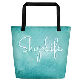 Shop Life™ Watercolor Beach Bag or Shopping Bag - Ocean