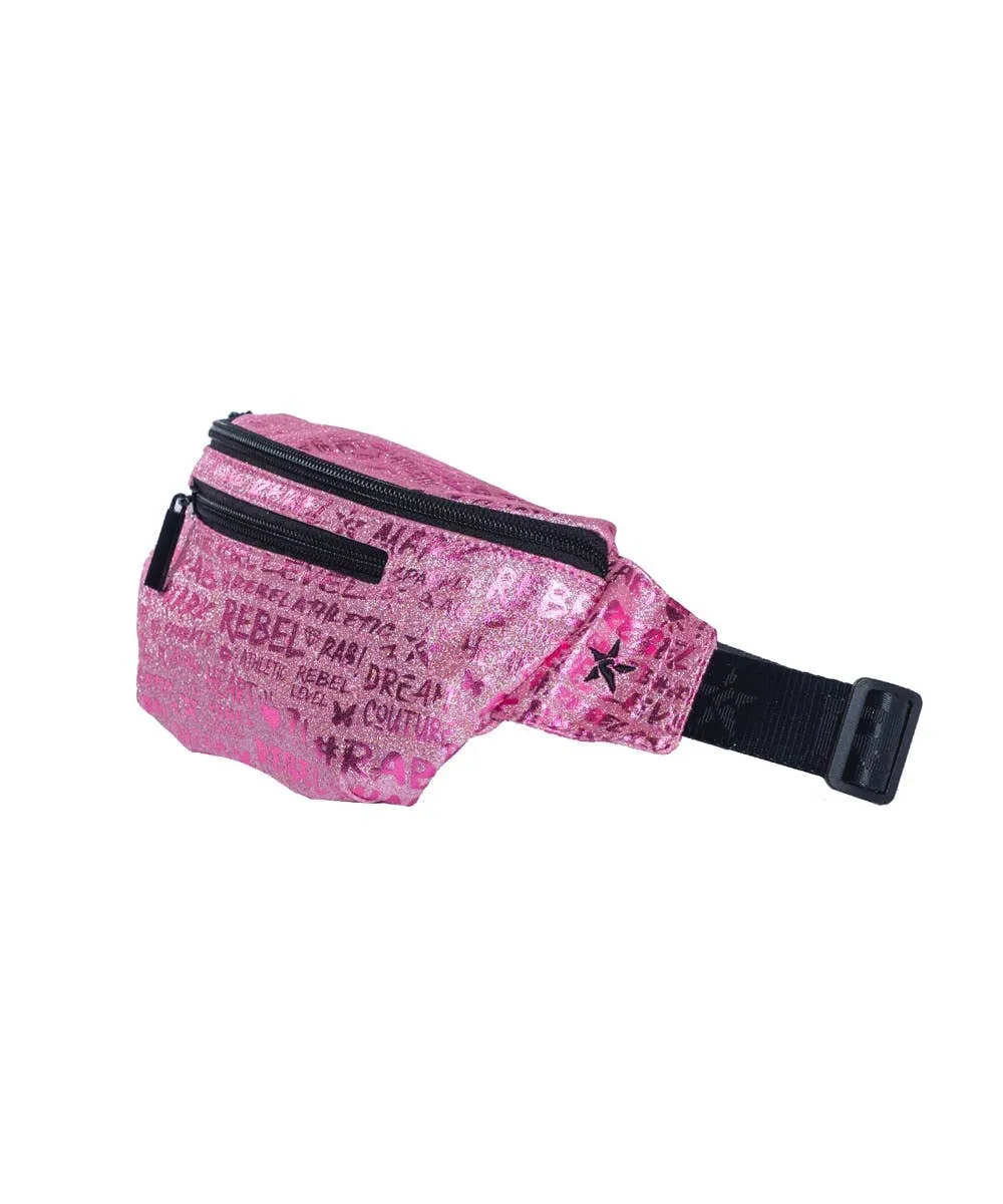 Signature in Pink Youth Rebel Fanny Pack with Black Zipper