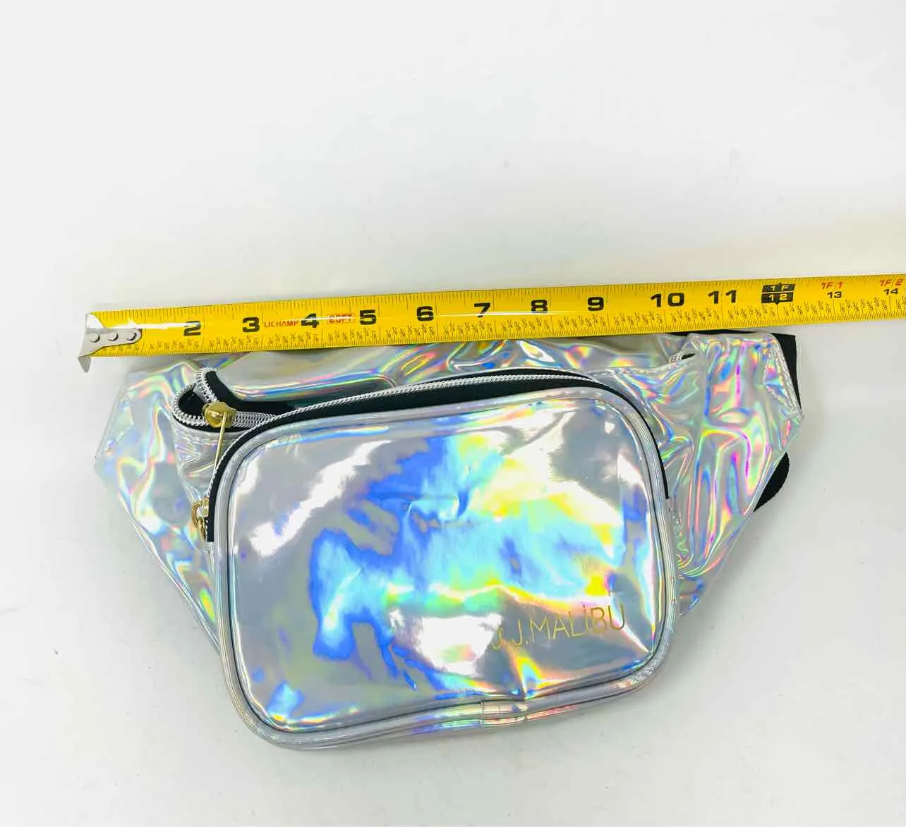 Silver Iridescent Metallic Accessories Fanny Pack