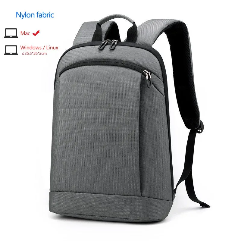 Slim Laptop Backpack for Men Work Bag 15.6 Inch Office Black Backpack Lightweight