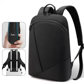 Slim Laptop Backpack for Men Work Bag 15.6 Inch Office Black Backpack Lightweight