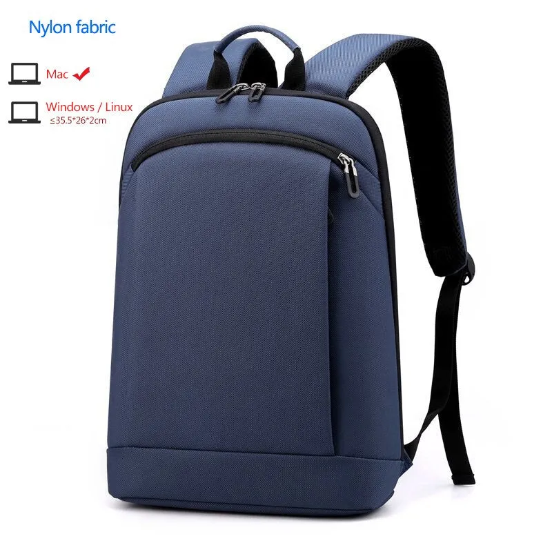 Slim Laptop Backpack for Men Work Bag 15.6 Inch Office Black Backpack Lightweight