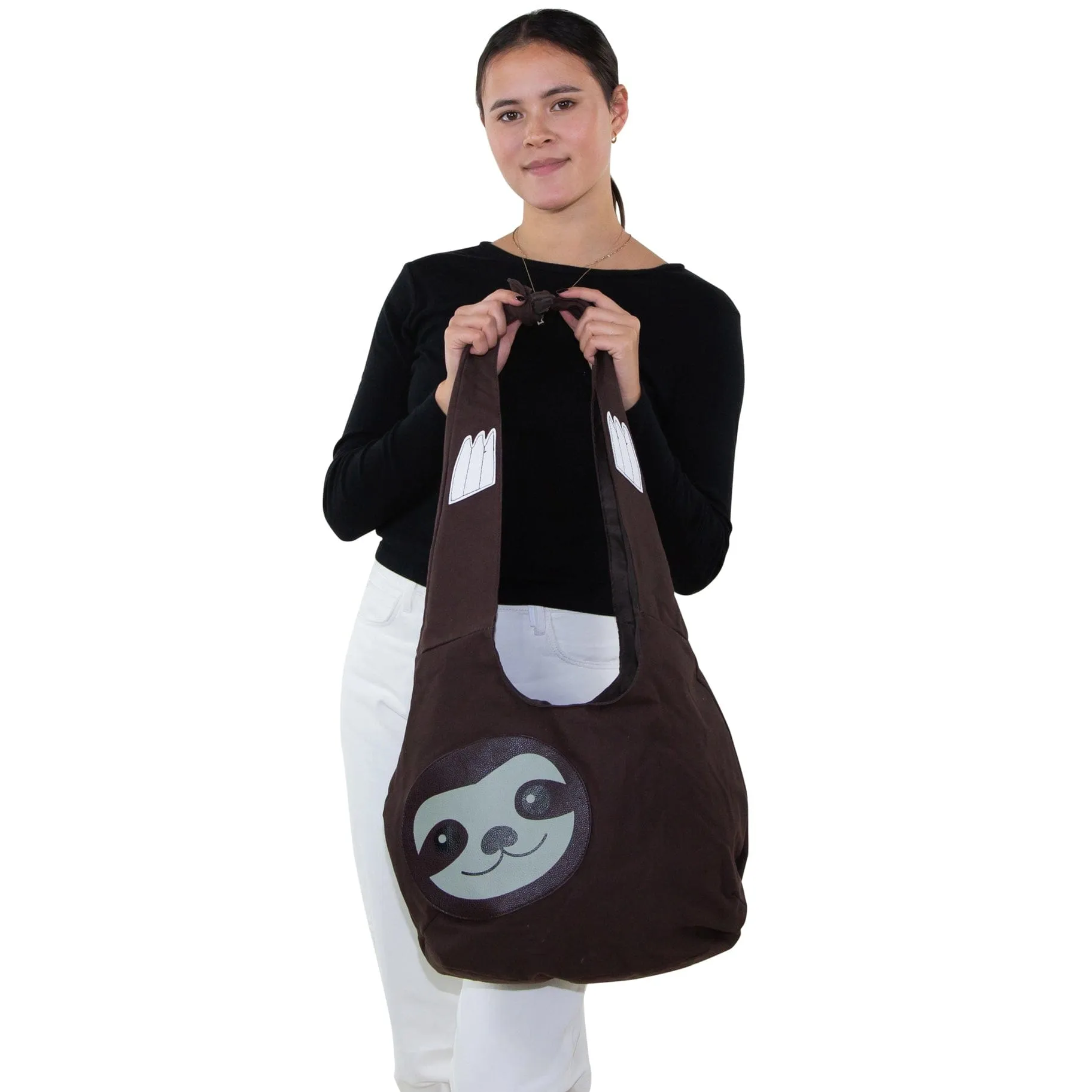 Sloth "Hang Loose" Canvas Hobo Bag by Sleepyville Critters