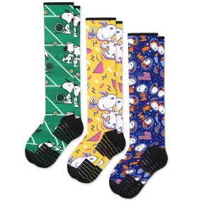 Snoopy Adventure Compression Socks Bundle 3-Pack