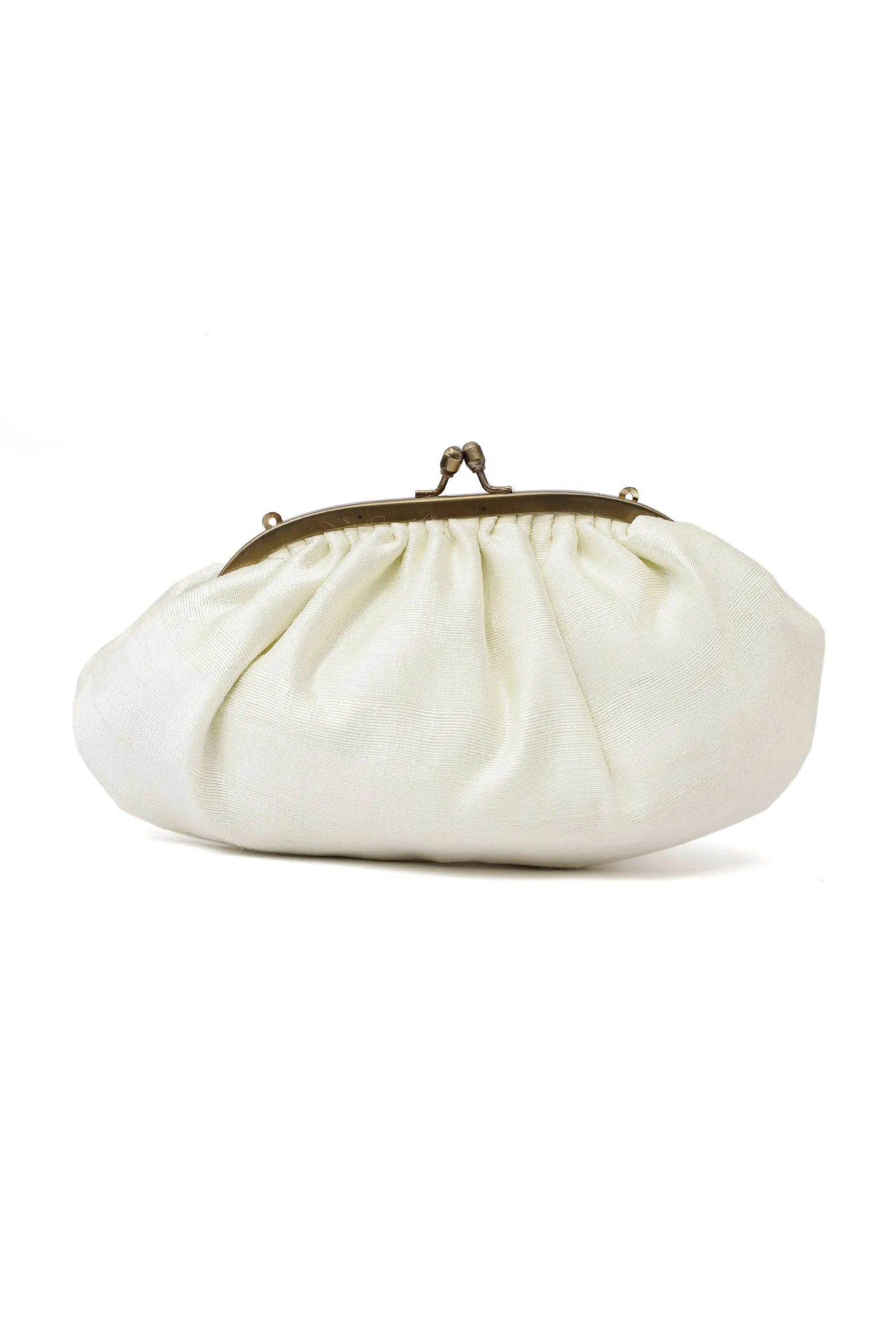 Solid White Clutch Bag