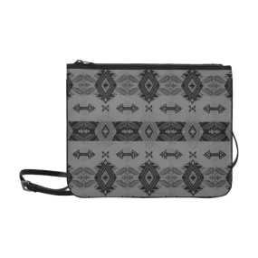 Sovereign Nation Gray Slim Clutch Bag