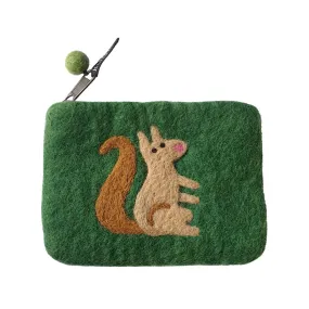 Squirrel – felted purse