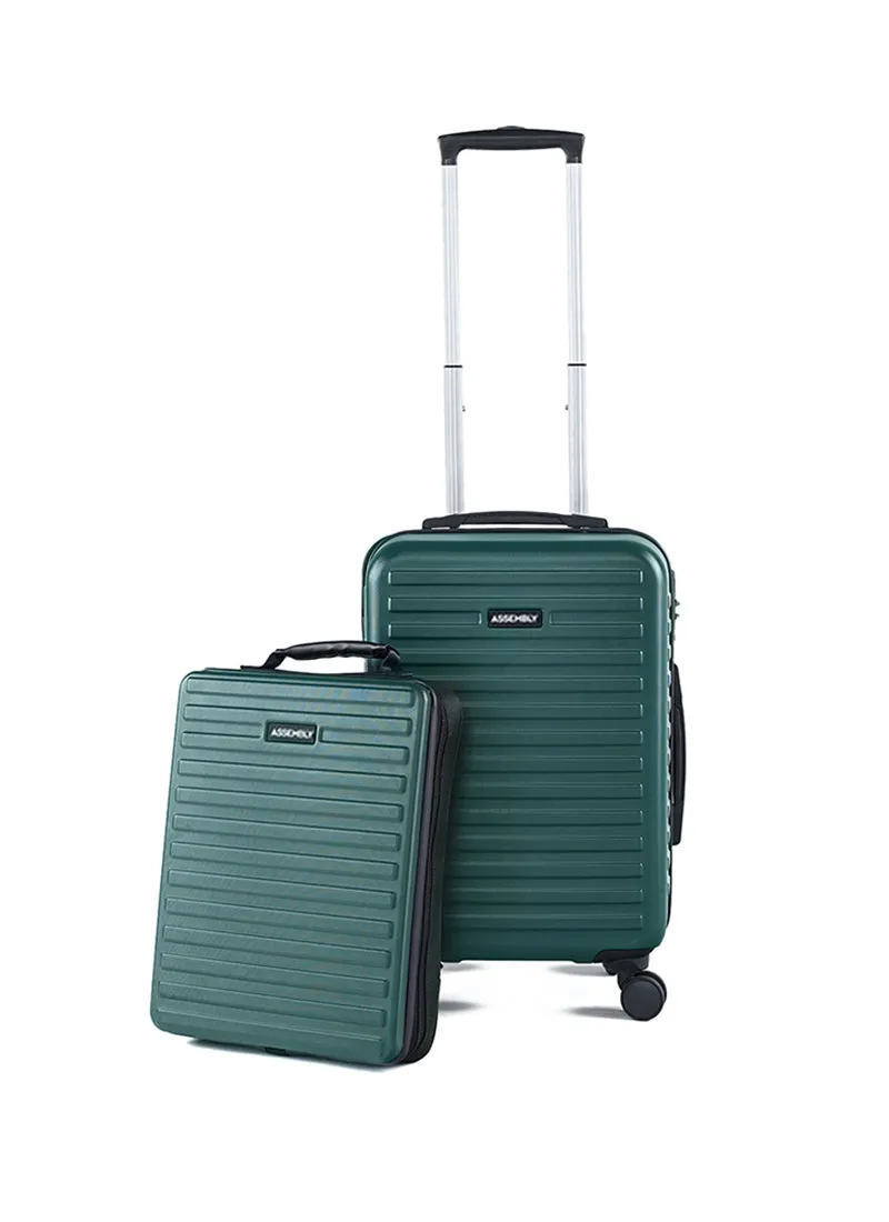 Stark Edge Combo | Green | Cabin Hard Luggage with Backpack