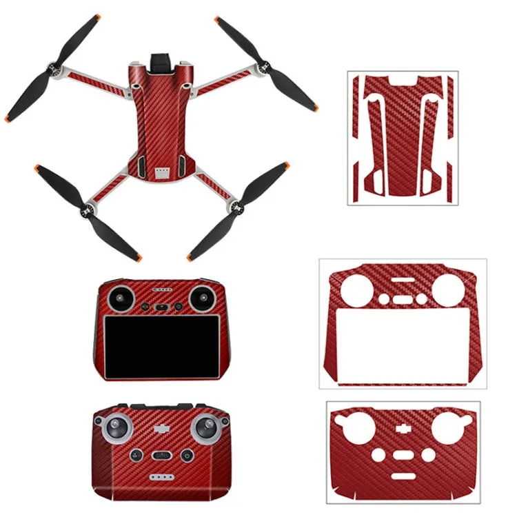 Sunnylife Drone Remote Control Protective Sticker For DJI Mini 3 Pro RC Version(Carbon Red)