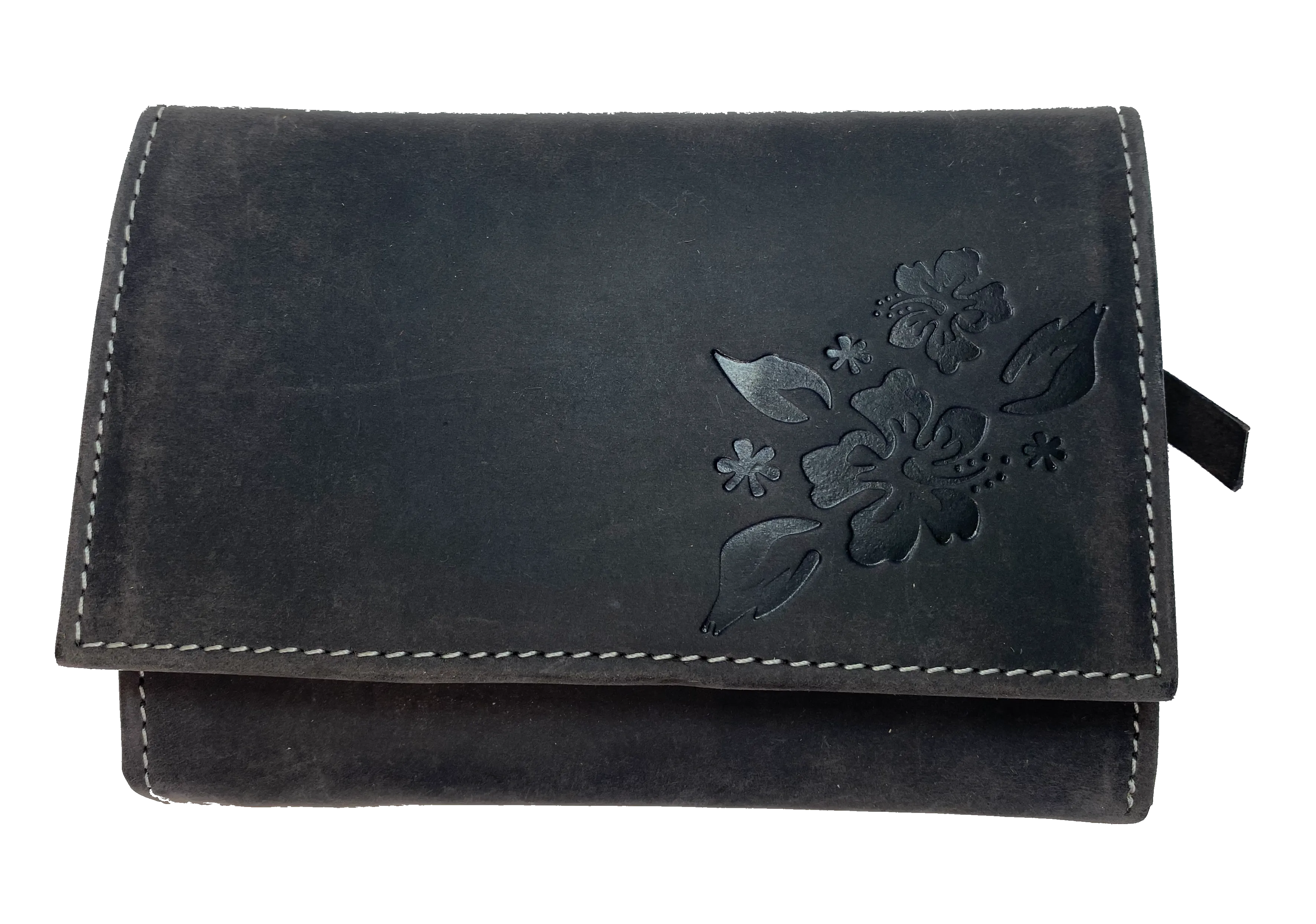 The "Stacey" Embossed Distressed Leather Wallet