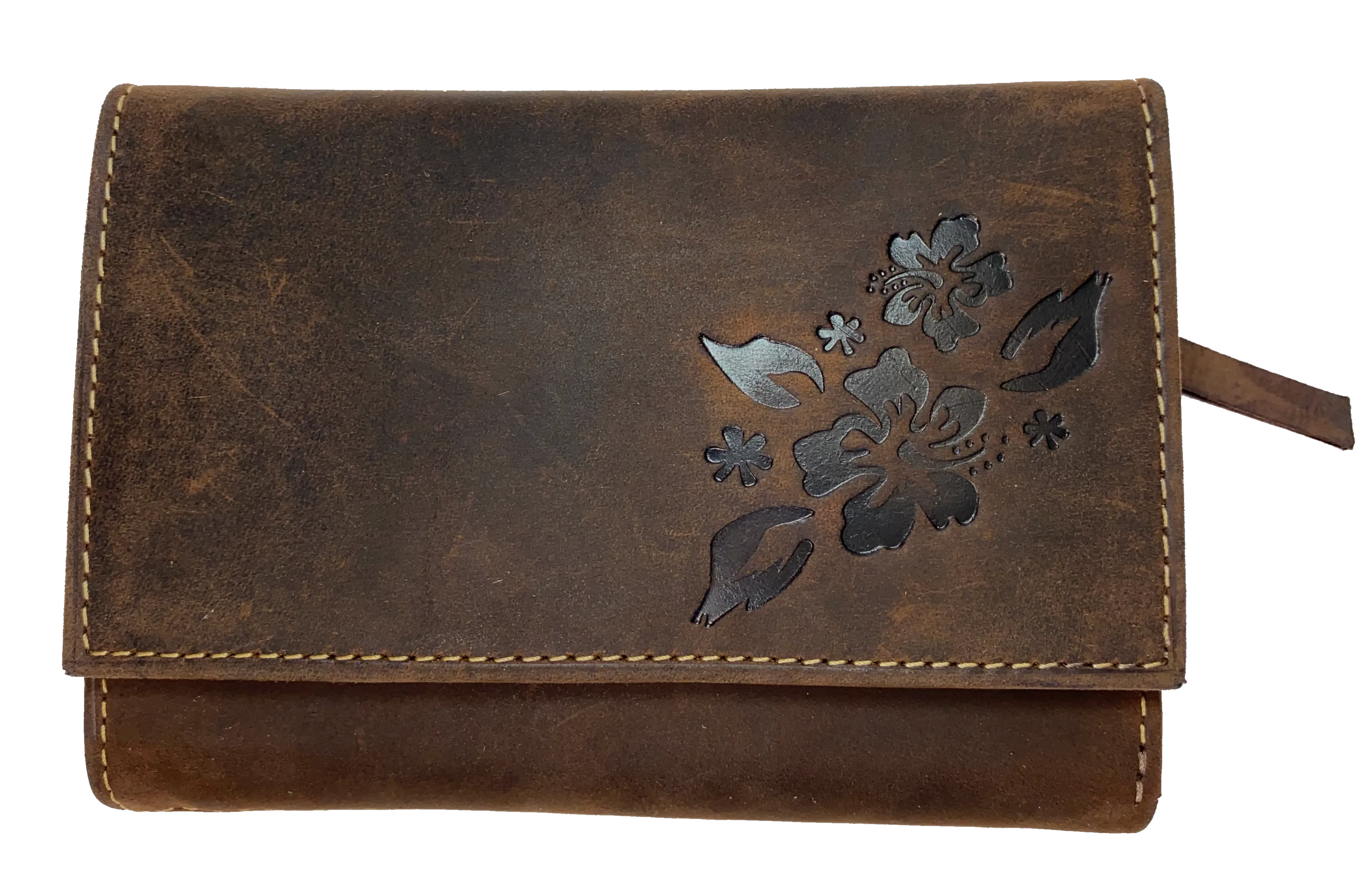 The "Stacey" Embossed Distressed Leather Wallet