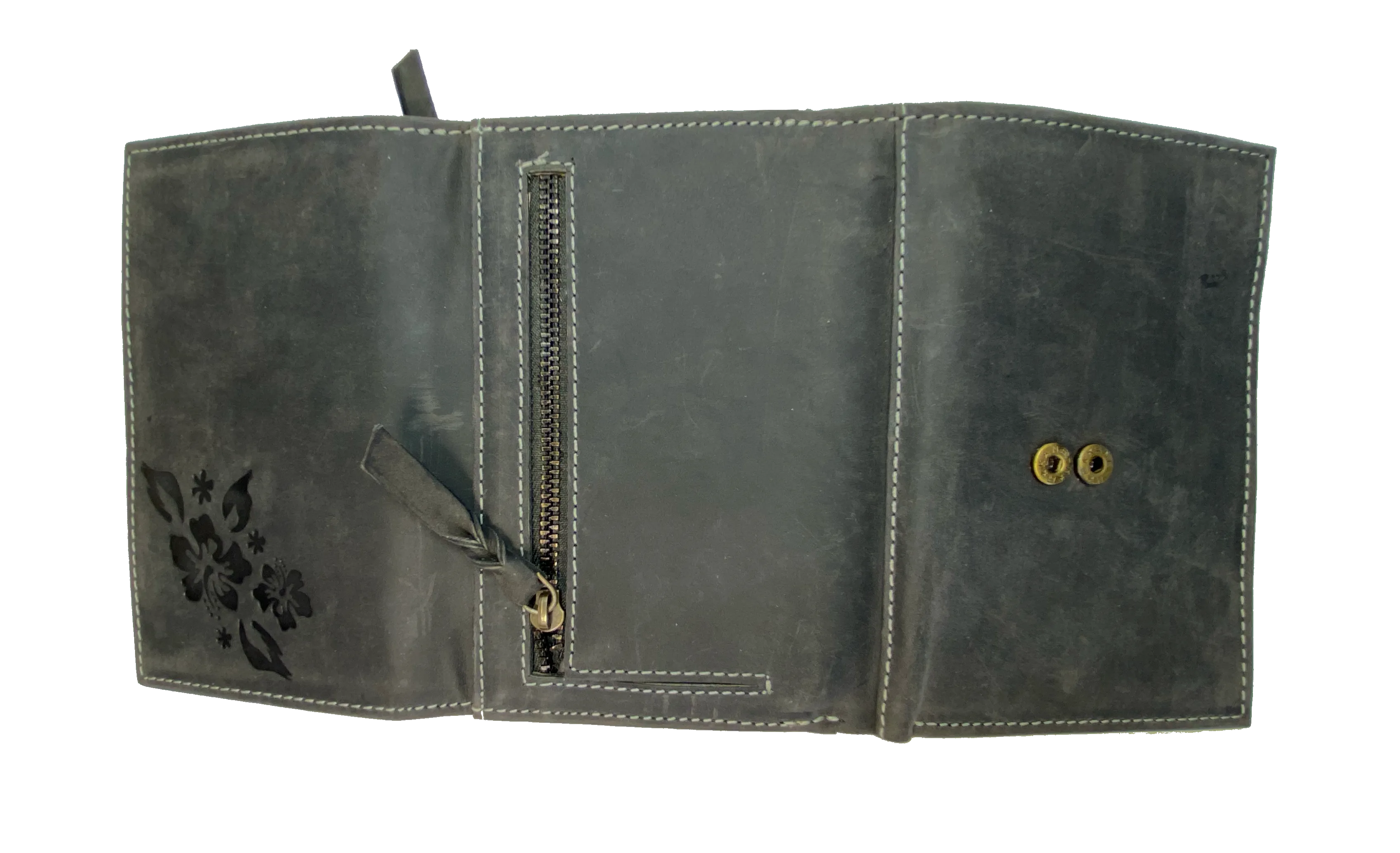 The "Stacey" Embossed Distressed Leather Wallet