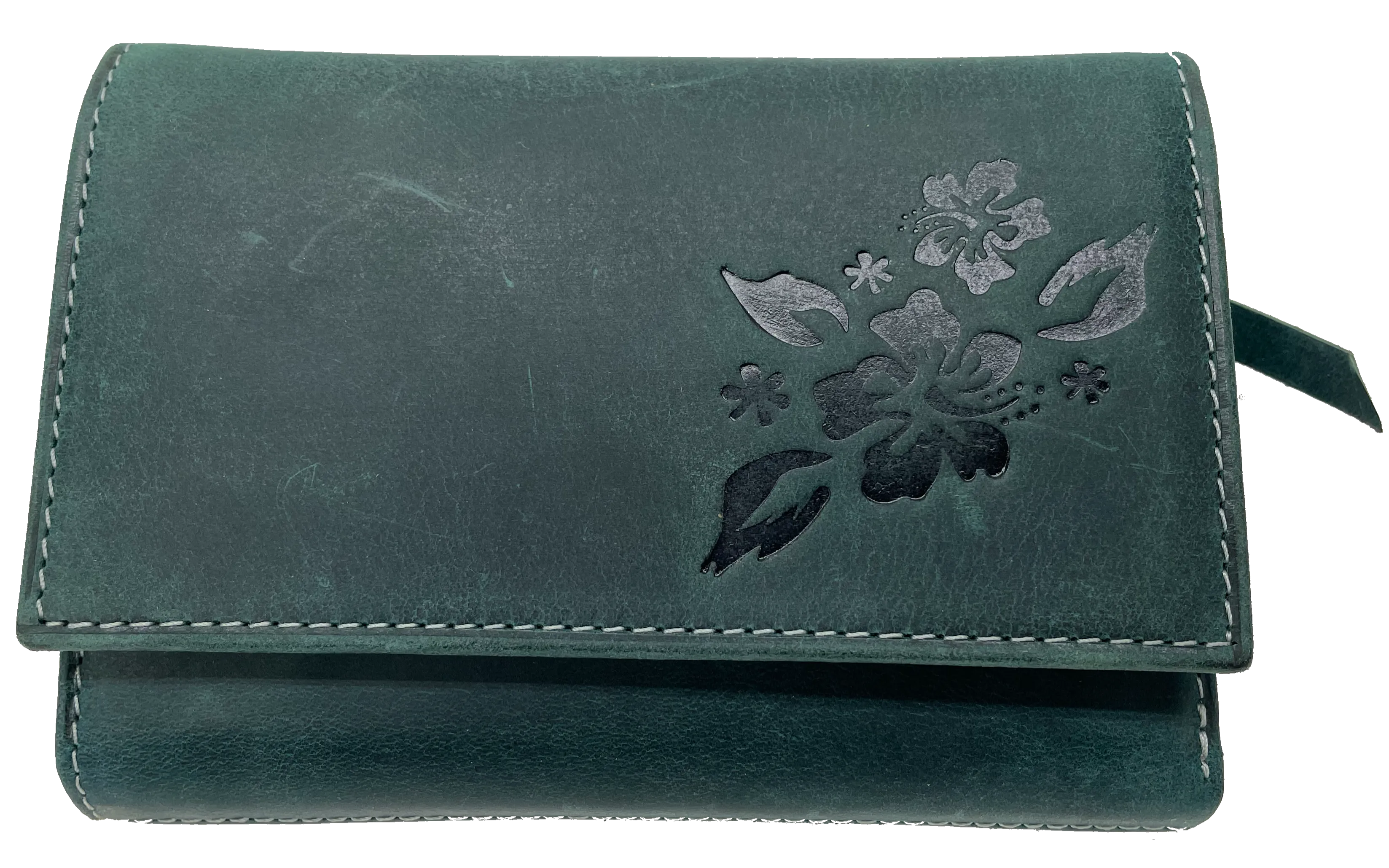 The "Stacey" Embossed Distressed Leather Wallet