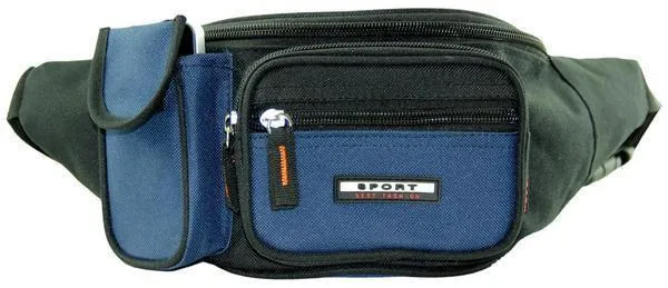 Unisex Nylon Fanny Pack Waist Bag with Cell Phone Pouch 92-0101 (C)