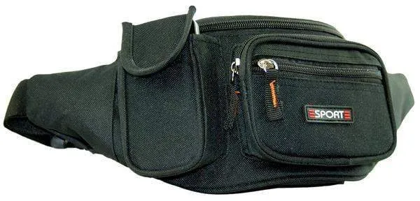 Unisex Nylon Fanny Pack Waist Bag with Cell Phone Pouch 92-0101 (C)