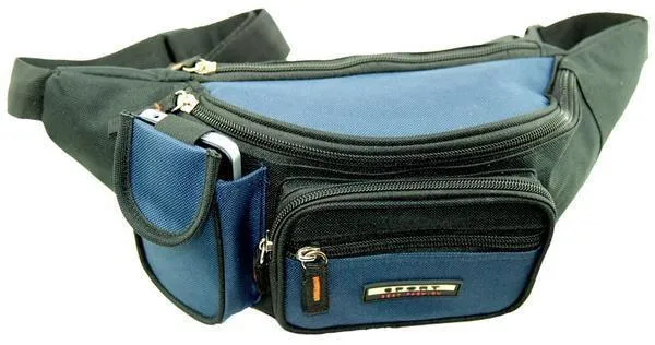 Unisex Nylon Fanny Pack Waist Bag with Cell Phone Pouch 92-0101 (C)