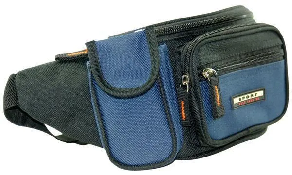 Unisex Nylon Fanny Pack Waist Bag with Cell Phone Pouch 92-0101 (C)