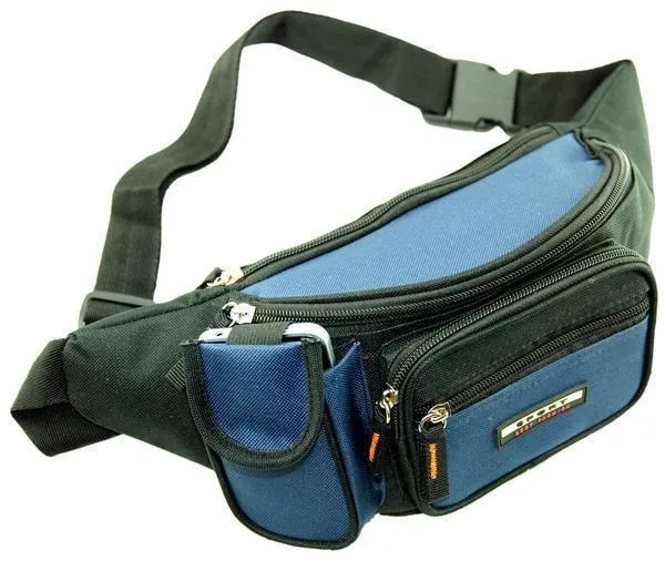 Unisex Nylon Fanny Pack Waist Bag with Cell Phone Pouch 92-0101 (C)