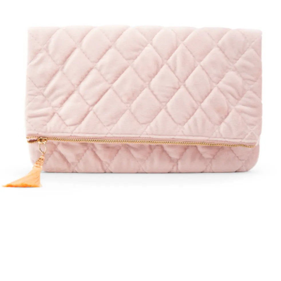 Velvet Blush Pink Clutch