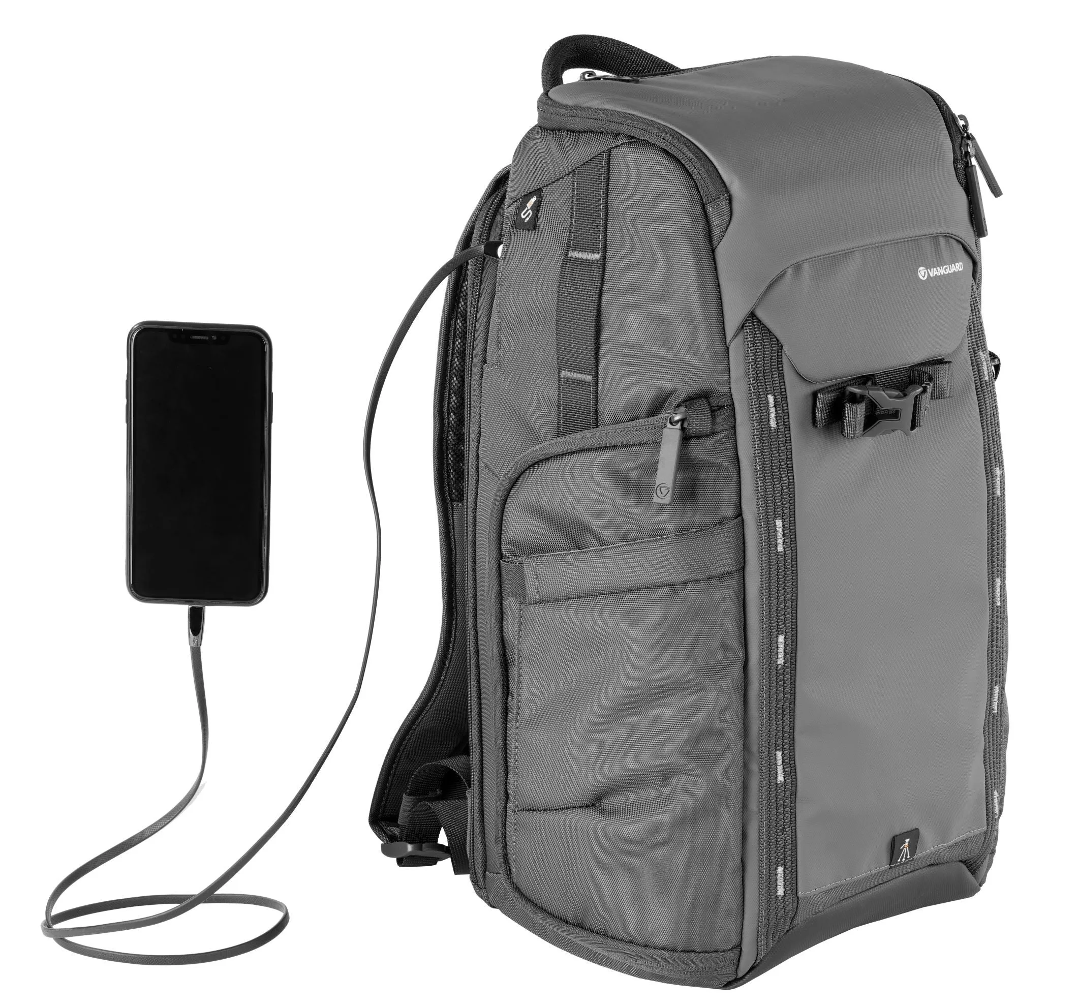 VEO Adaptor R48 Gray Camera Backpack w/ USB Port - Rear Access