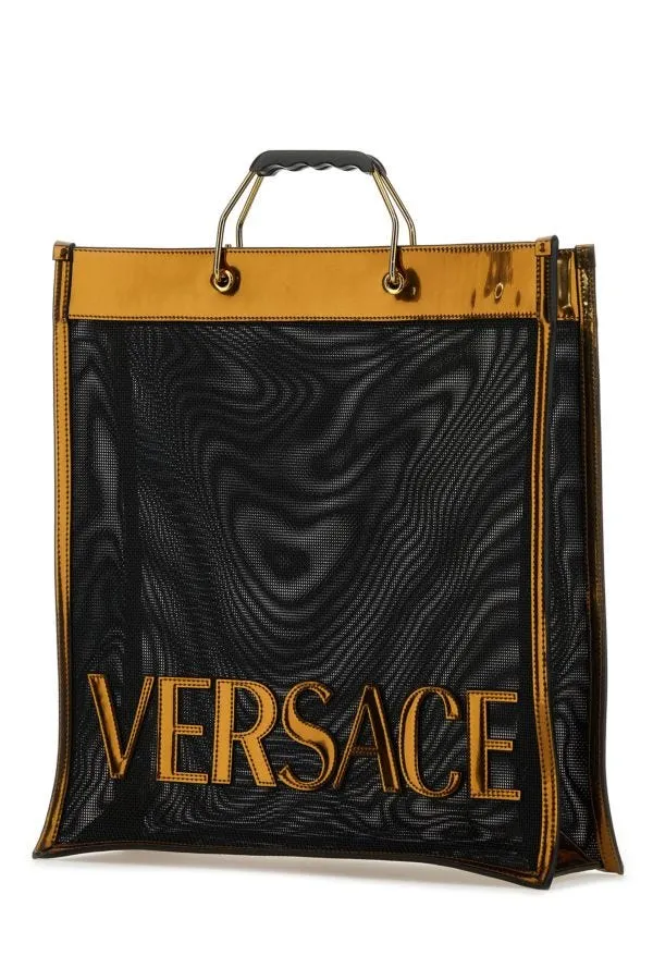 VERSACE | Black mesh Versace shopping bag