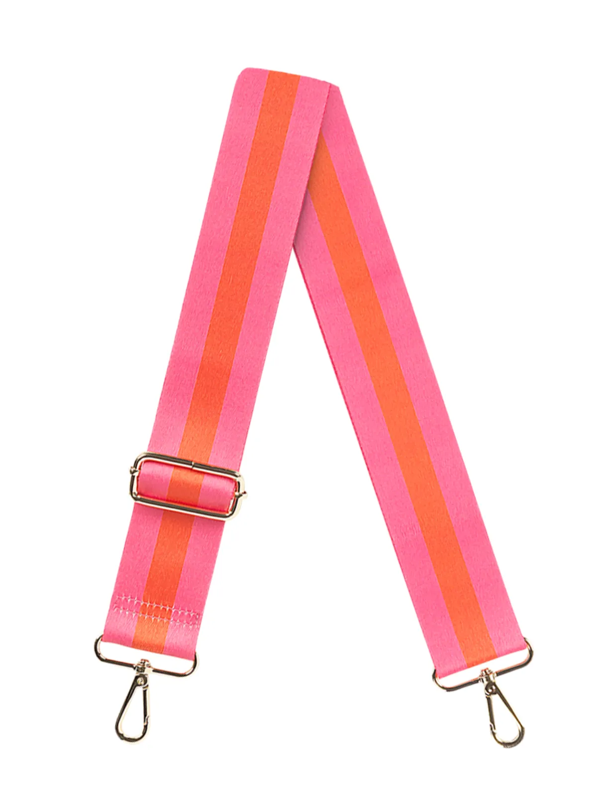 Viv & Lou Hot Pink Coral Stripe Crossbody Strap