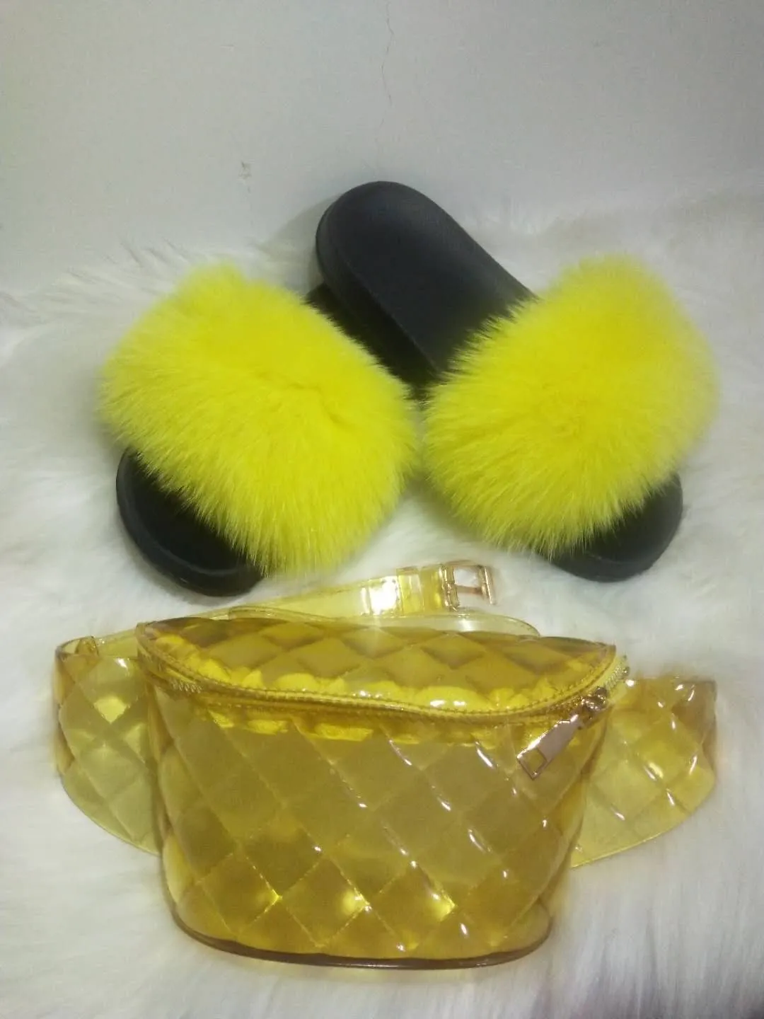 Waist side bag and slippers set