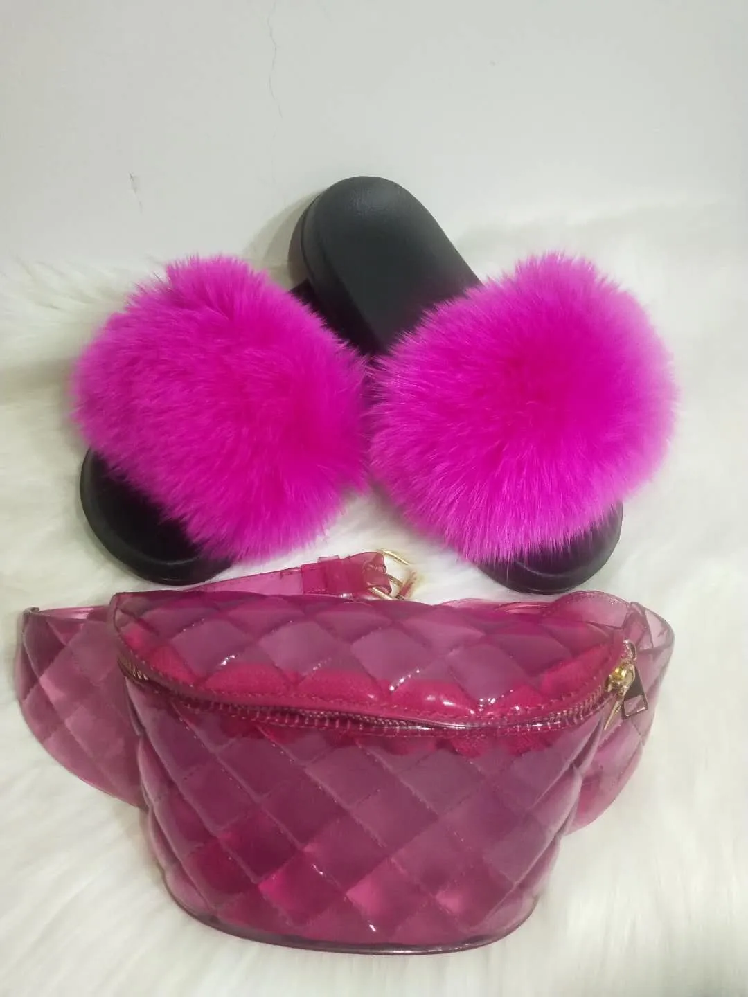 Waist side bag and slippers set