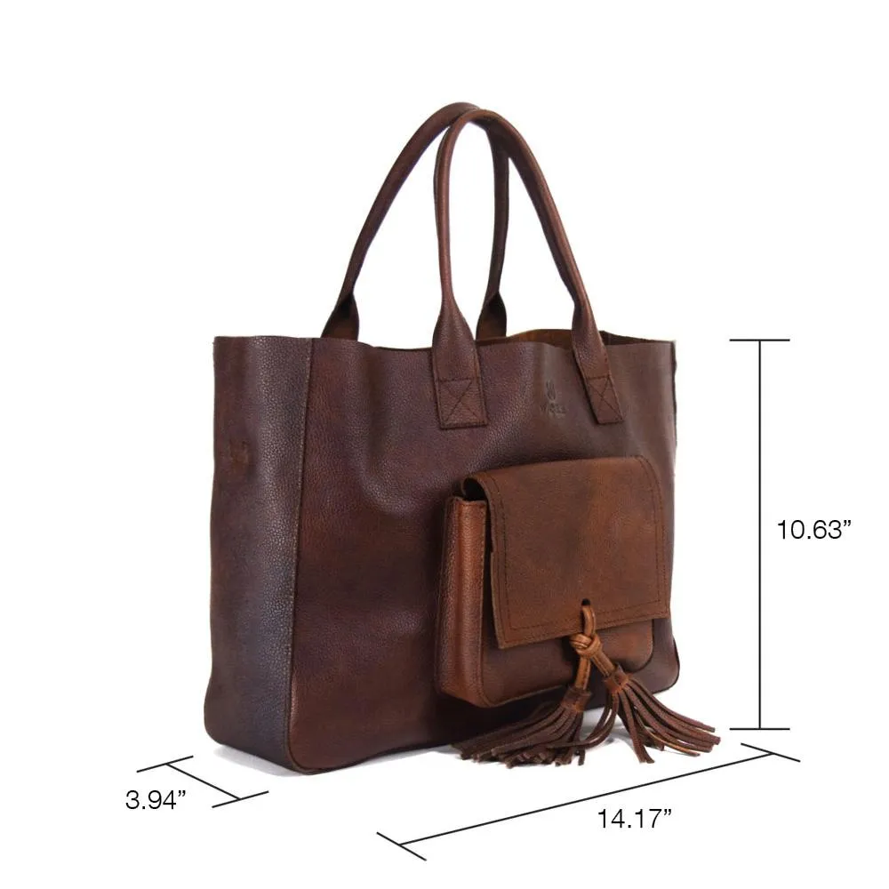 Western Bag in Rustic Brown Leather - Not Concealed - FINAL SALE NO EXCHANGE