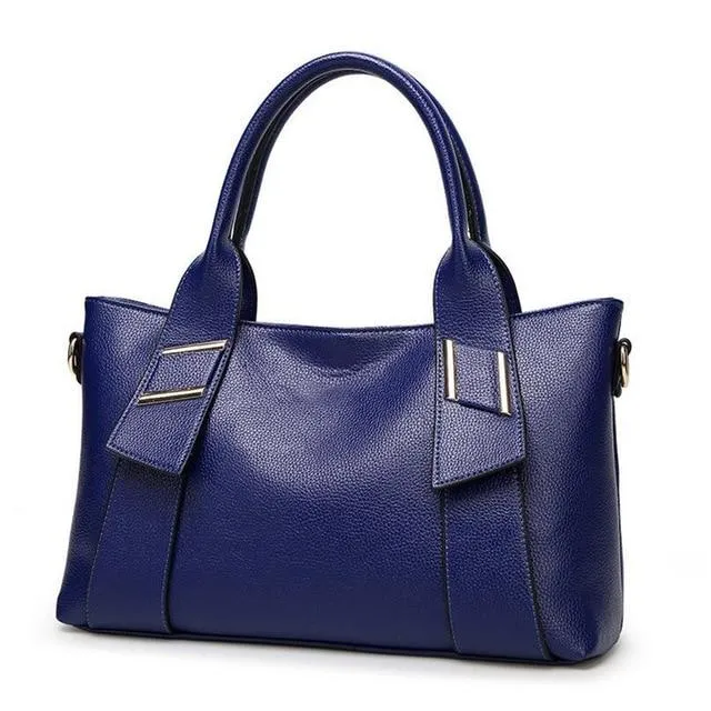 Women Leather Handbags Famous Brand Women Shoulder Bags Big women messenger bag  Bolsos Mujer Black Red Yellow Blue W805