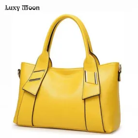 Women Leather Handbags Famous Brand Women Shoulder Bags Big women messenger bag  Bolsos Mujer Black Red Yellow Blue W805