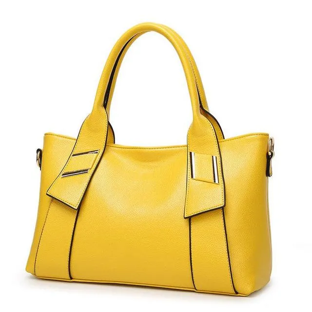 Women Leather Handbags Famous Brand Women Shoulder Bags Big women messenger bag  Bolsos Mujer Black Red Yellow Blue W805