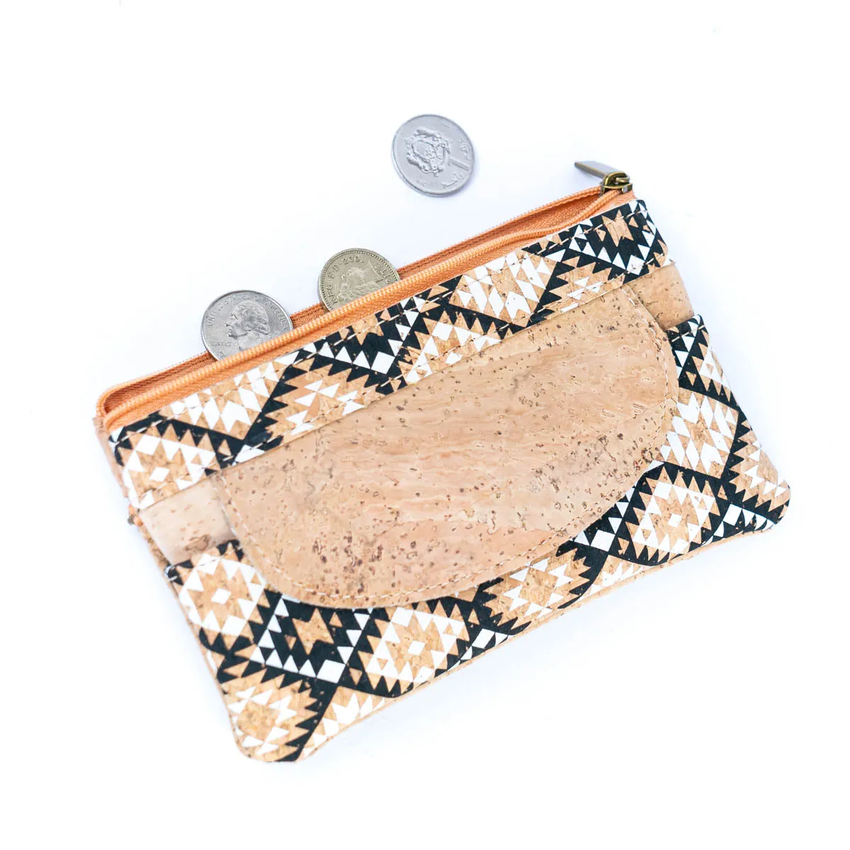 Women's Cork Coin Purse - Eco-Friendly and Stylish BAGP-017-MIX-4（4units）