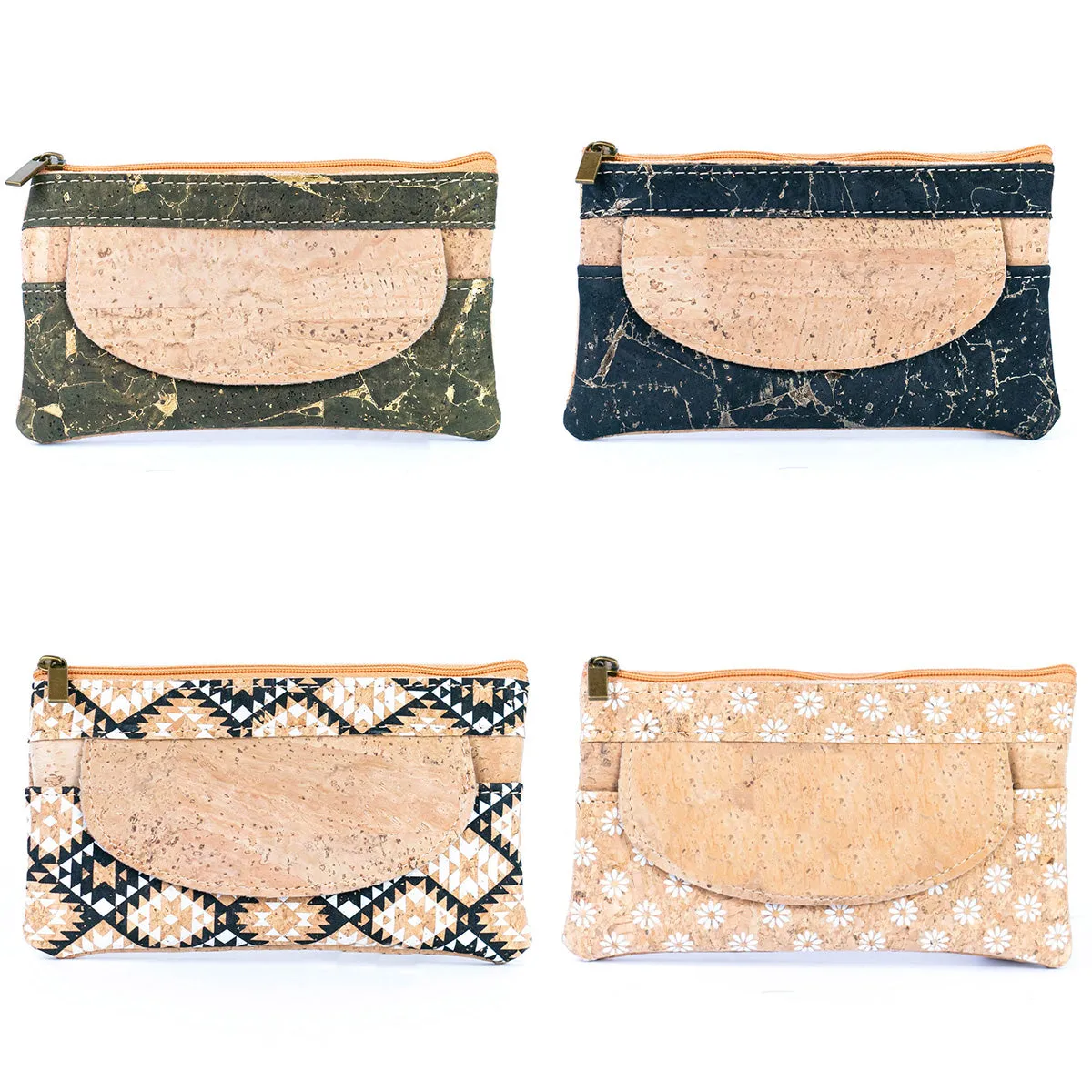 Women's Cork Coin Purse - Eco-Friendly and Stylish BAGP-017-MIX-4（4units）