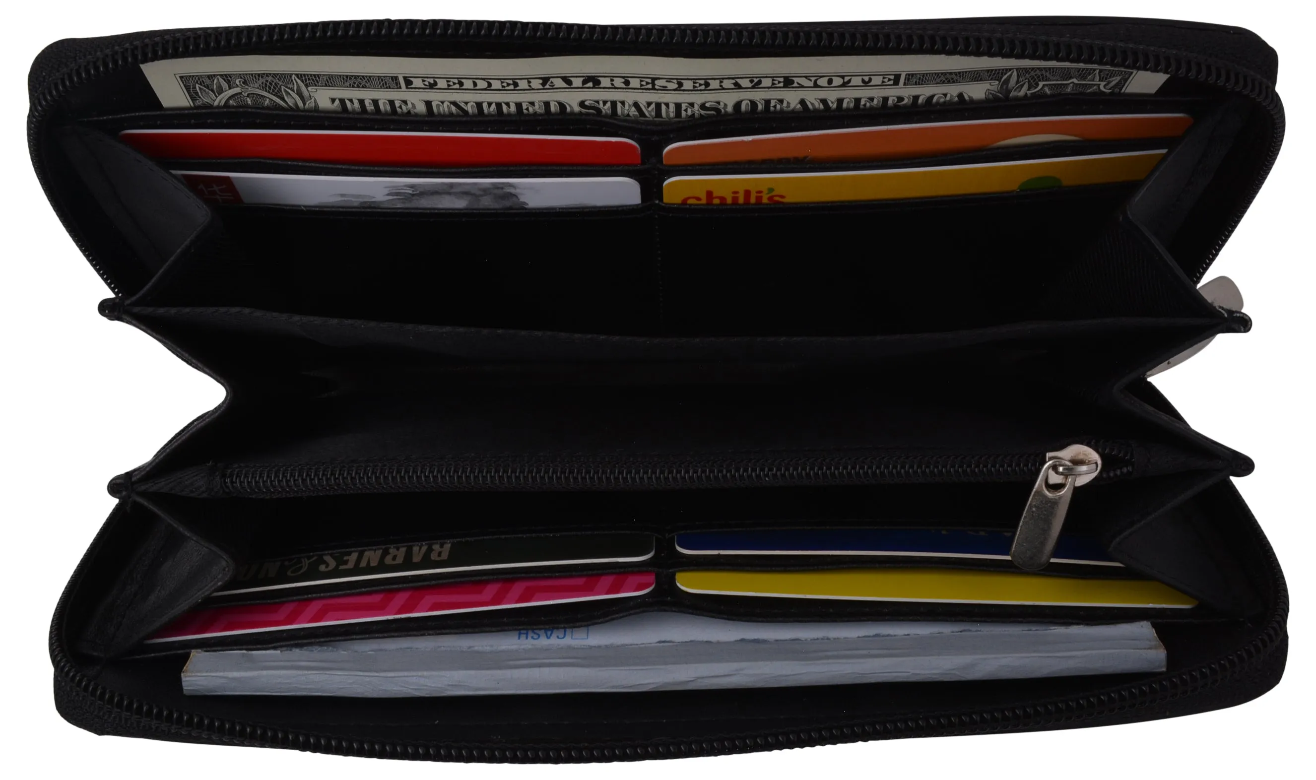 Women’s Zip Around Wallet and Phone Clutch with RFID Blocking and Genuine Leather Fits All Smartphone Sizes