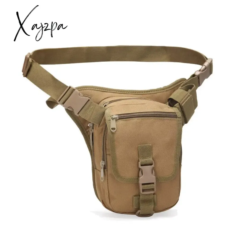 Xajzpa - High Quality Nylon Men Hip Bum Belt Bag Military Motorcycle Rider Camouflage Pouch Casual Male Assault Fanny Waist Pack Bags