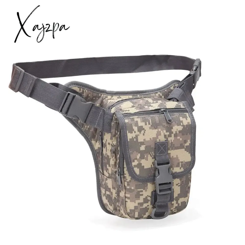 Xajzpa - High Quality Nylon Men Hip Bum Belt Bag Military Motorcycle Rider Camouflage Pouch Casual Male Assault Fanny Waist Pack Bags