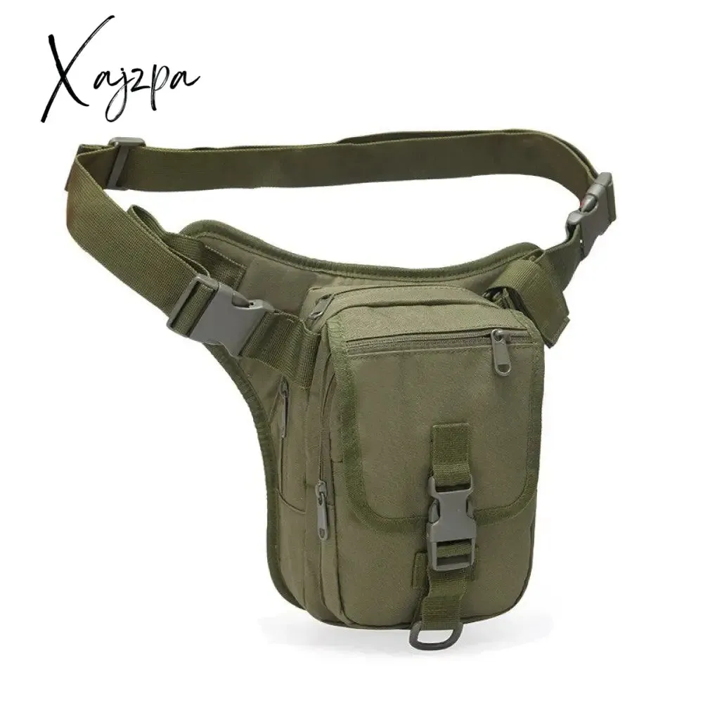 Xajzpa - High Quality Nylon Men Hip Bum Belt Bag Military Motorcycle Rider Camouflage Pouch Casual Male Assault Fanny Waist Pack Bags