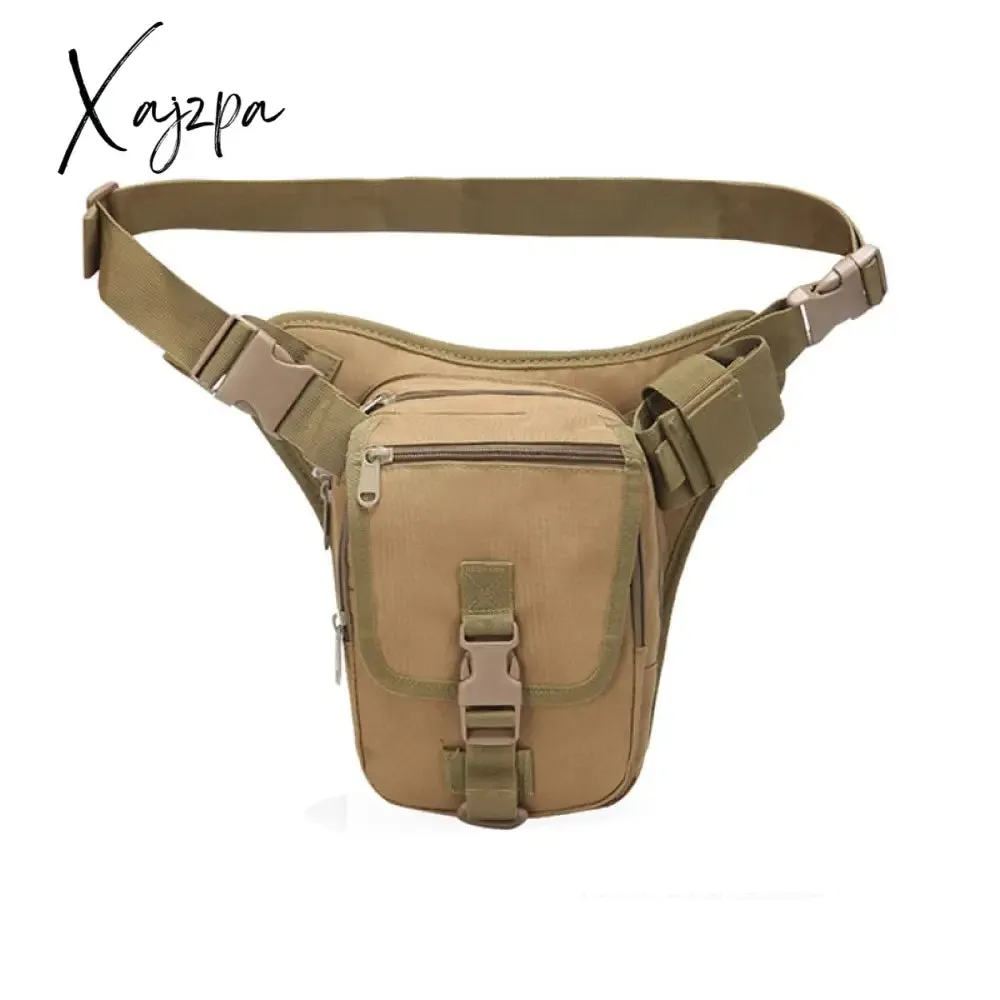 Xajzpa - High Quality Nylon Men Hip Bum Belt Bag Military Motorcycle Rider Camouflage Pouch Casual Male Assault Fanny Waist Pack Bags