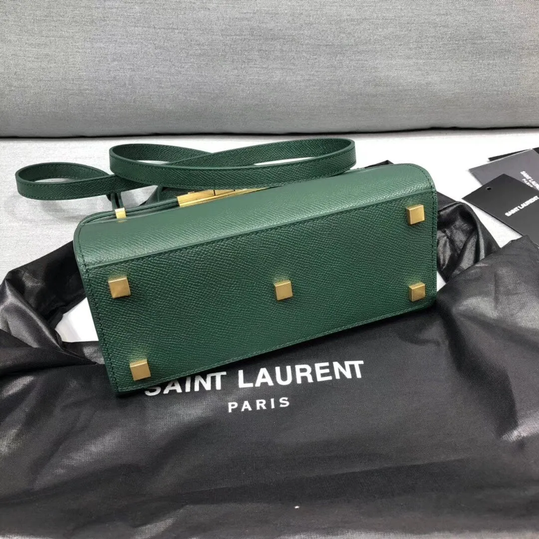 YSSL Manhattan Nano Shopping Bag In Box Green For Women 8.2in/21cm YSL