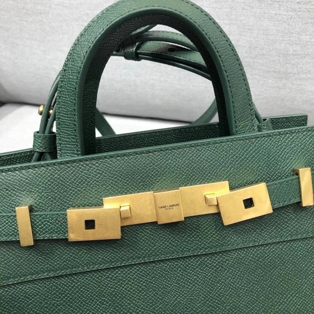 YSSL Manhattan Nano Shopping Bag In Box Green For Women 8.2in/21cm YSL