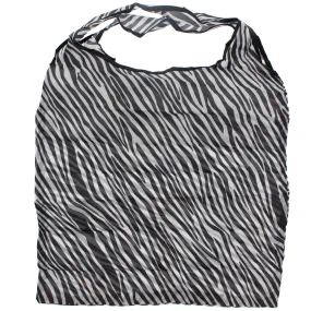 Zebra Patterned Shopping Bag in Pcoket Pouch