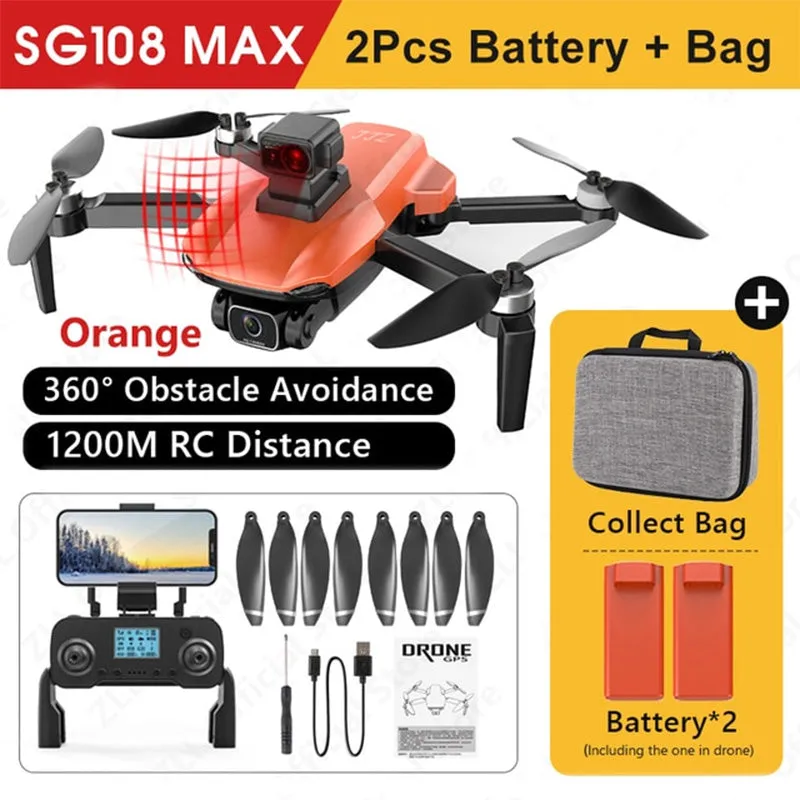 ZLL SG108 MAX 4K Drone 360° Obstacle Avoidance GPS 5G WIFI Brushless Foldable Quadcopter